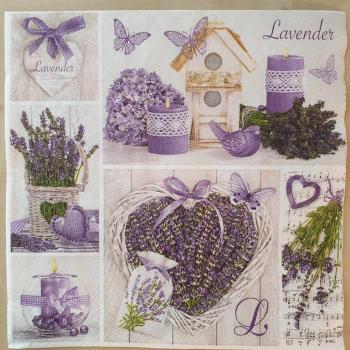 Serviette Lavender Collage