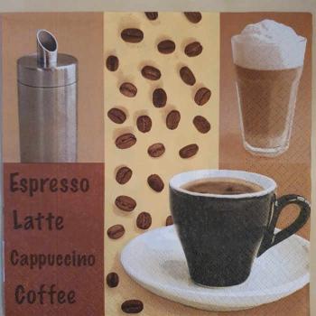Serviette Espresso Latte Cappuccino