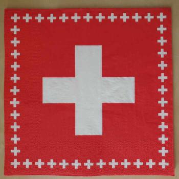 Serviette Schweizer Fahne