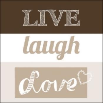 Serviette Live Laugh Love