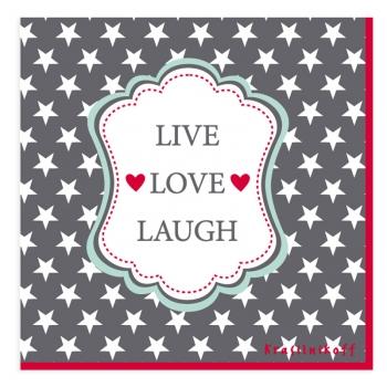 Serviette Live Love Laugh 2