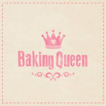 Serviette Baking Queen taupe