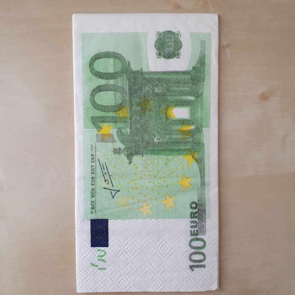 Bistroserviette 100 Euro