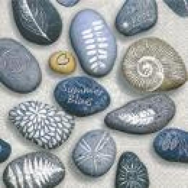Serviette Painted stones