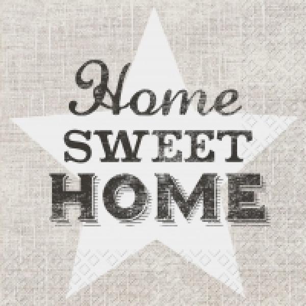 Serviette Home sweet Home Star