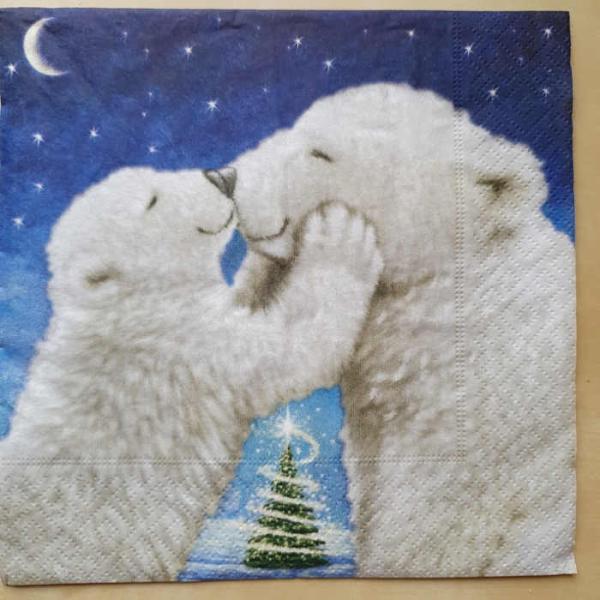 Serviette Polar bear kiss