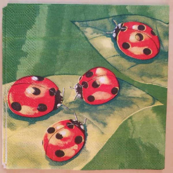 Cocktailserviette Ladybugs