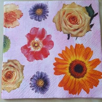 Serviette Blumenmix