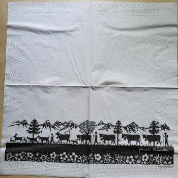Serviette Alpaufzug