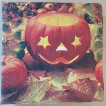 Cocktailserviette Halloween Kürbis