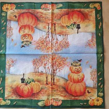 Serviette Herbstlandschaft