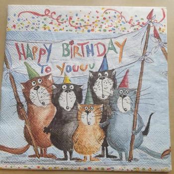 Serviette Katzenchor