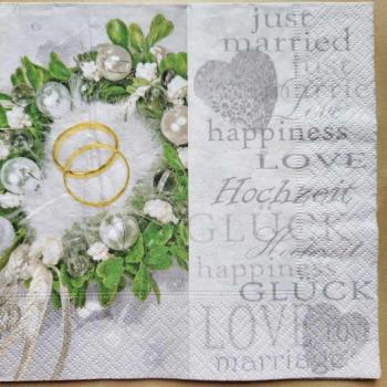 Serviette Just married