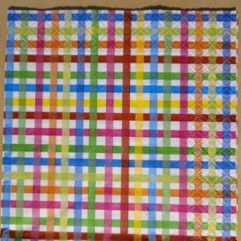 Serviette Bunte Streifen
