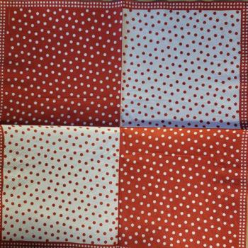 Serviette Rot-weiss gepunktet