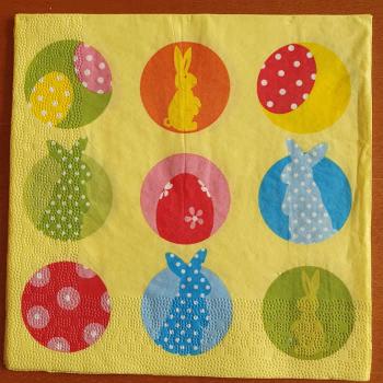Serviette Hasen getupft