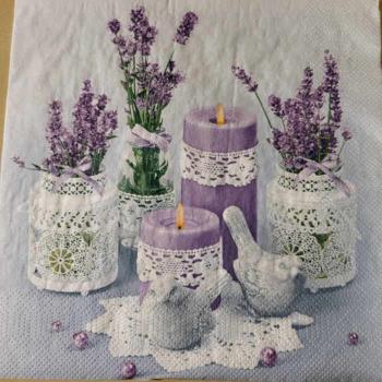 Serviette Lavendeltraum