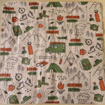 Serviette Time for Camping