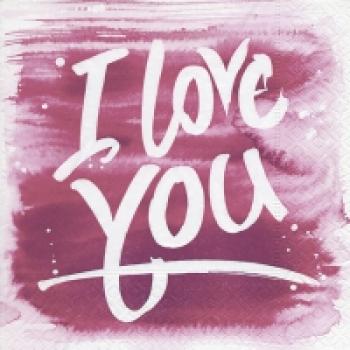 Serviette I love you