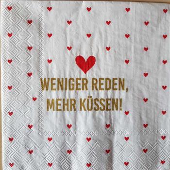 Serviette Reden Küssen