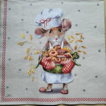 Serviette Mäusekoch