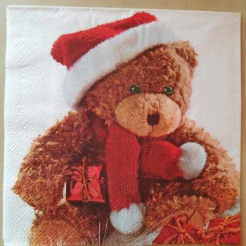 Serviette Weihnachtsbär
