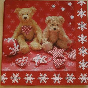 Serviette Steiff Weihnachtsbären