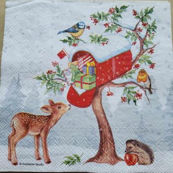 Serviette Geschenke im Briefkasten