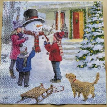 Serviette Kids with snowman