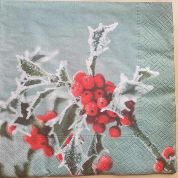 Serviette Frosty holly
