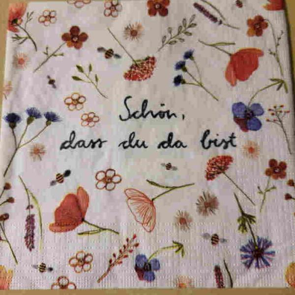 Serviette Schön, dass du da bist