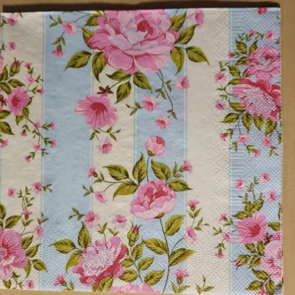 Serviette Rosengirlande