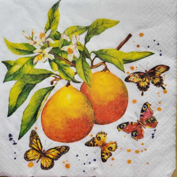 Serviette Fruity butterflies