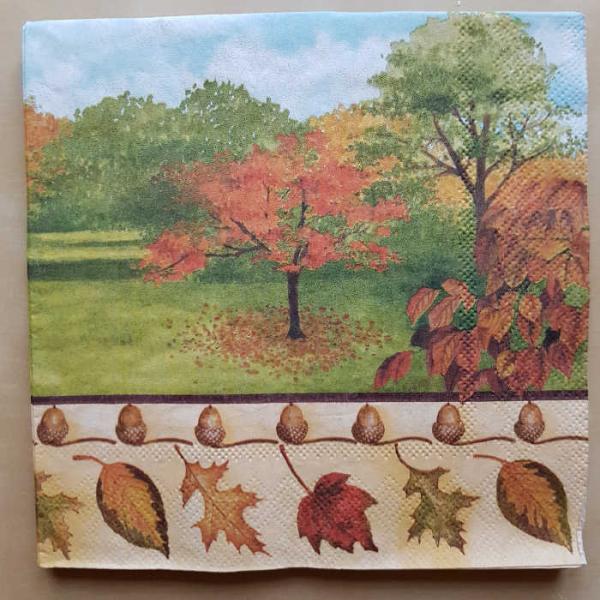 Serviette Herbstbäume