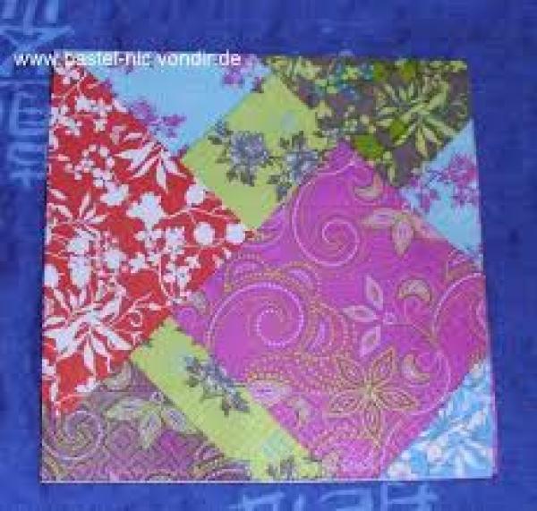 Serviette Gemusterte Quadrate