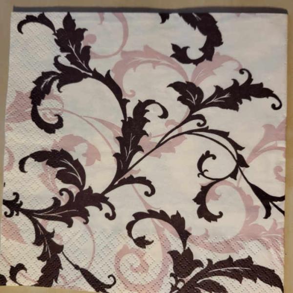 Serviette Braune Ranken