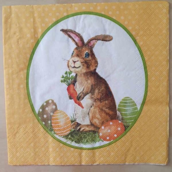 Serviette Hase mit Rüebli