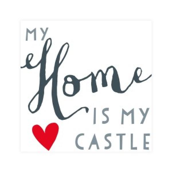 Serviette My home is my castle black