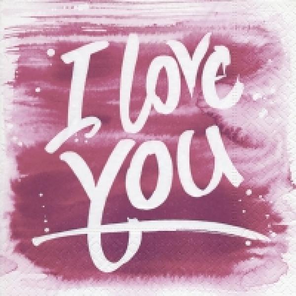 Serviette I love you