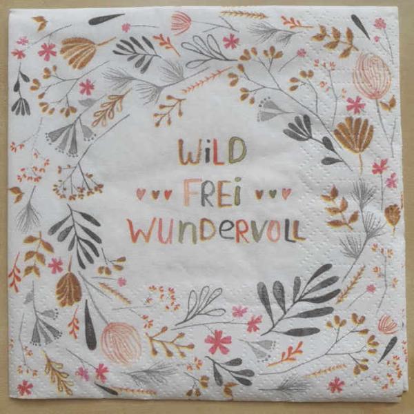 Cocktailserviette Wild frei wundervoll