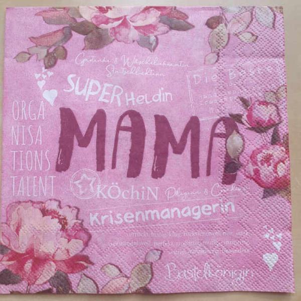Serviette Mama pink