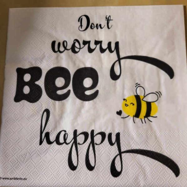 Serviette Bee happy