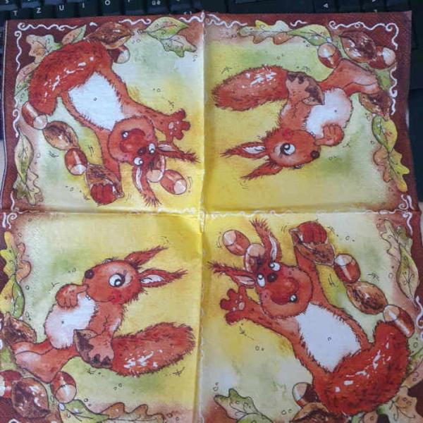 Serviette Eichhörnchen