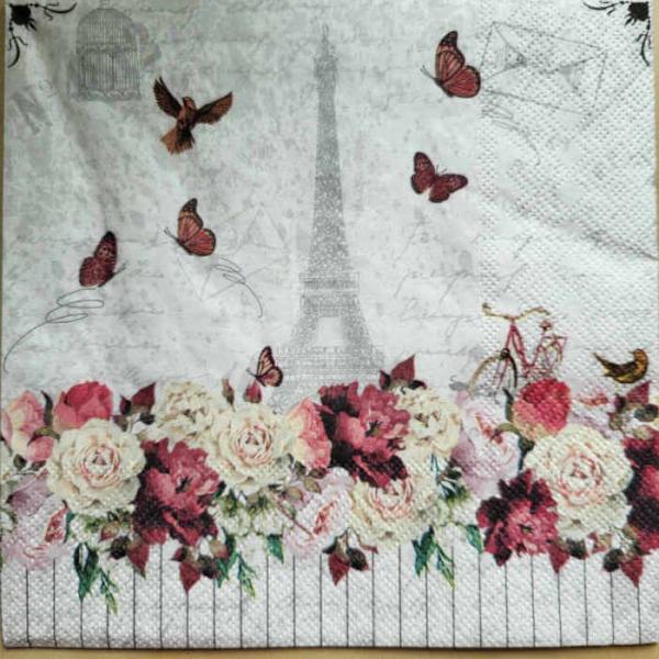 Serviette Romantic Paris
