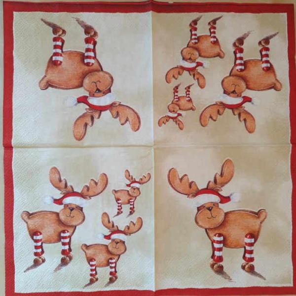 Cocktailserviette Weihnachtselch