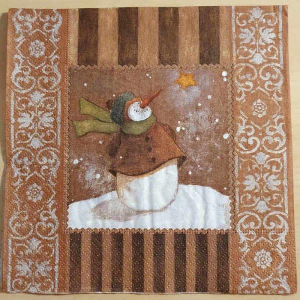 Serviette Schneemann Paul