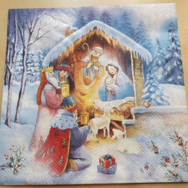 Serviette Nativity Krippe