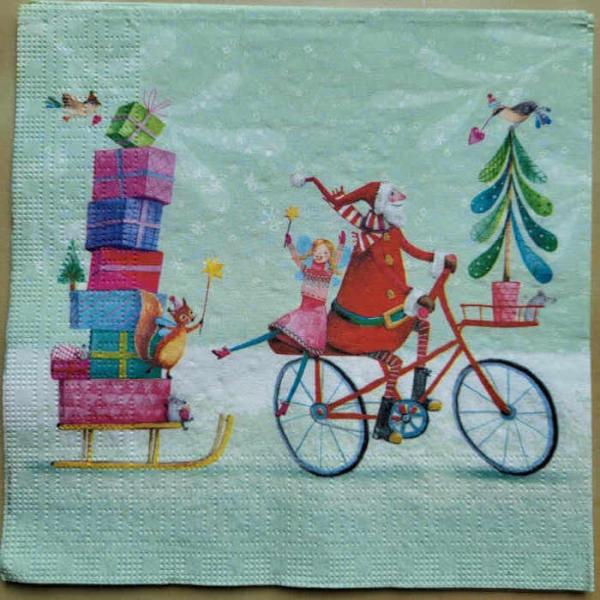 Serviette Fahrradlieferung