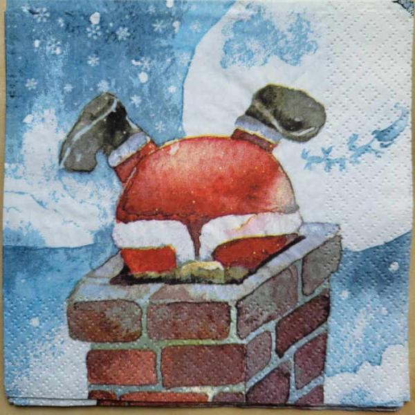 Serviette Santa steckt fest