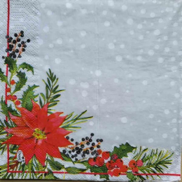 Serviette Weihnachtssterngirlande